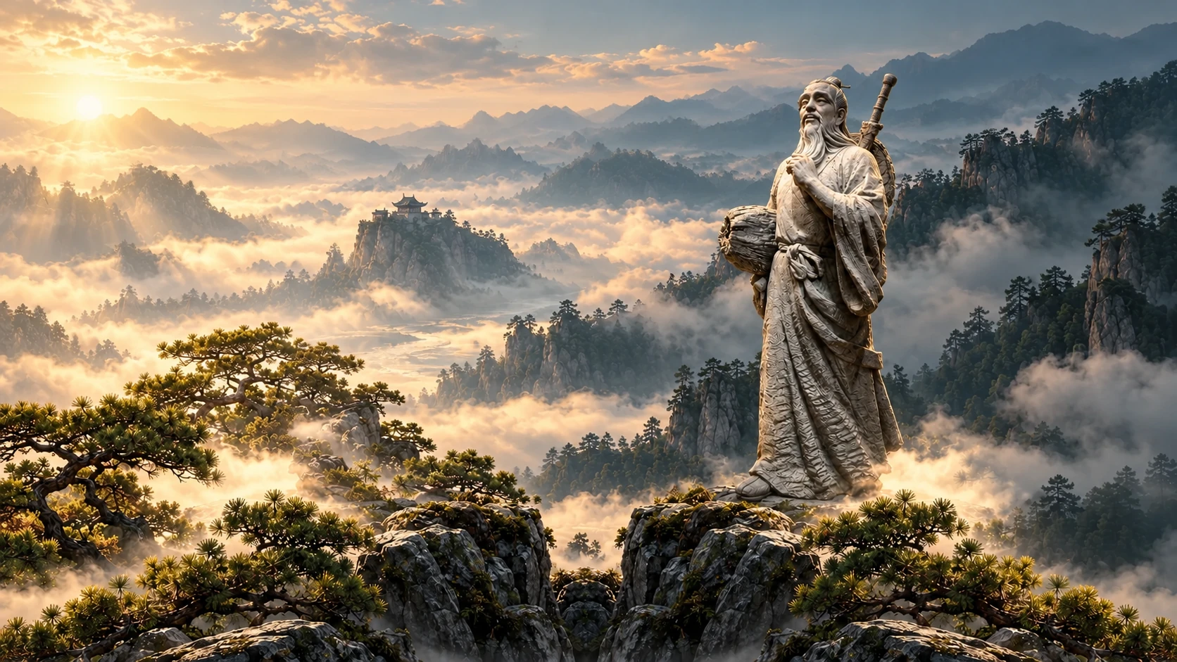 张三丰祖师爷文化意境图